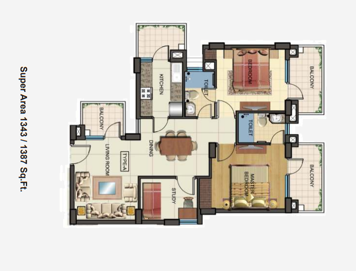 2-BHK Floor Plan